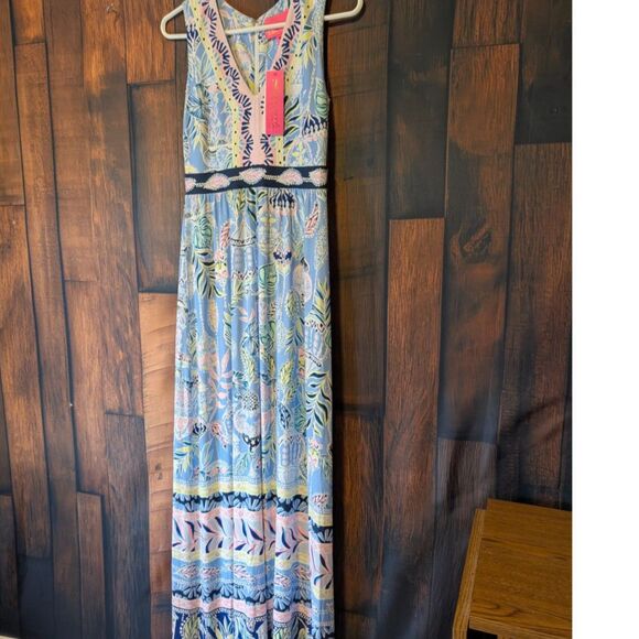 Lilly Pulitzer McKinley Maxi Dress NWT Sz 2 Tropical Print Wedding Guest Vibrant - Picture 2 of 6